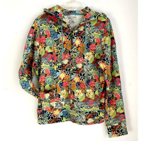 Disneyland Resort Hidden Mickey Colourful Full Zip Kangaroo Pocket Sweater  L - Picture 1 of 8